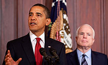 МакКейн в свите Обамы на прессконференции